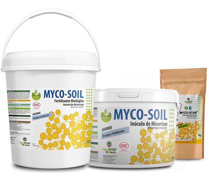 Envases de Myco-Soil de Agrogenia