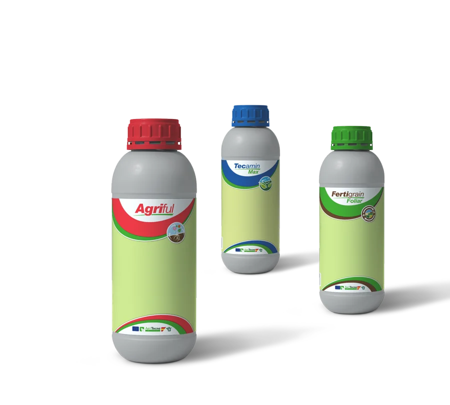 Envases de Agriful, Tecamin y Fertigrain
